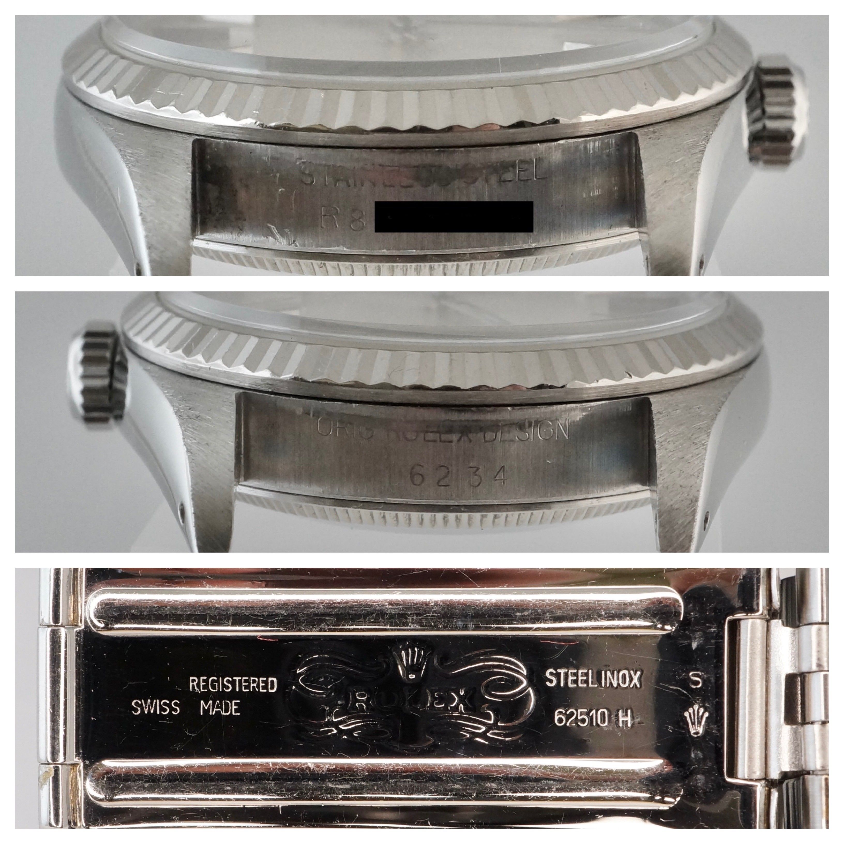 ROLEX デイトジャスト 16234 T番 18KWGxSS 白ホリコン 保証書有