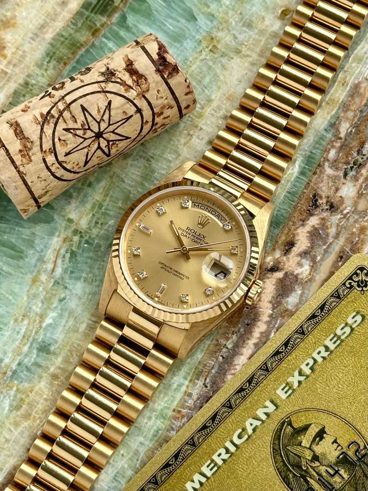 Image for Rolex Day Date "Diamond" 18238 Gold 1995 with original box