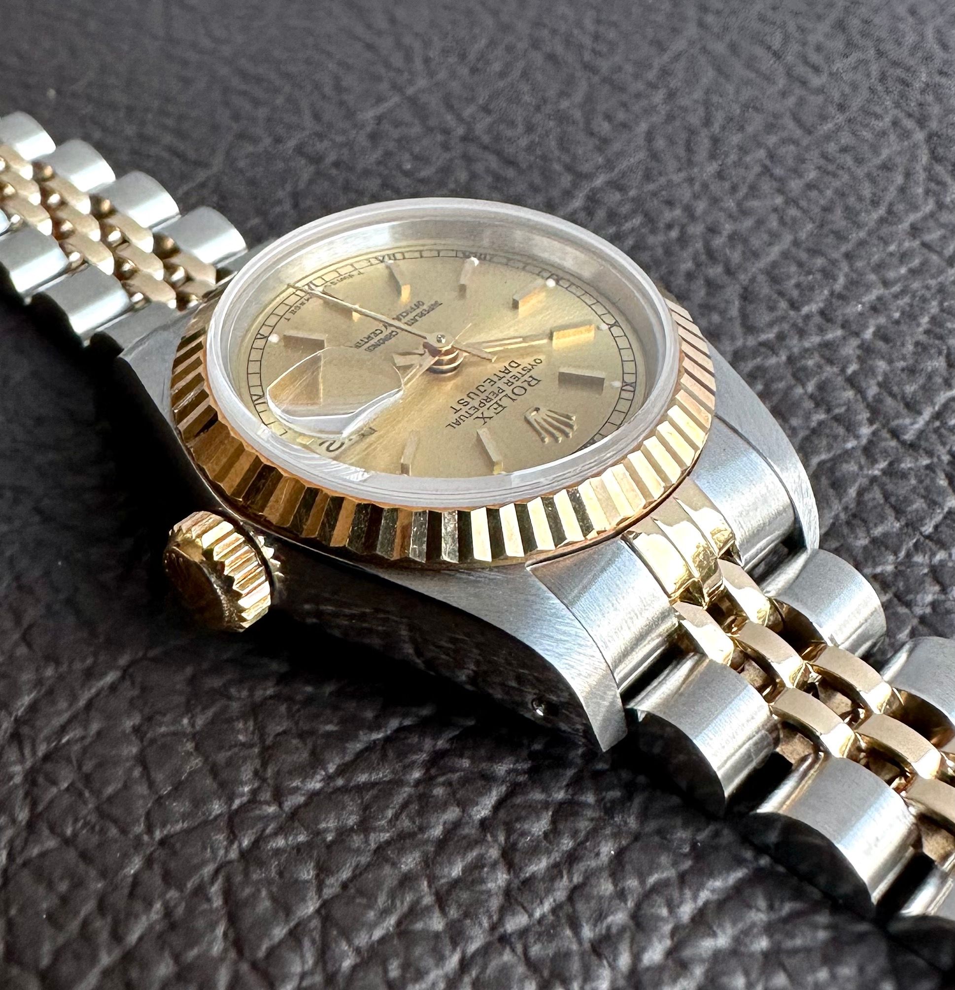 Rolex Lady-Datejust 69173 Gold 1989 with original box and
