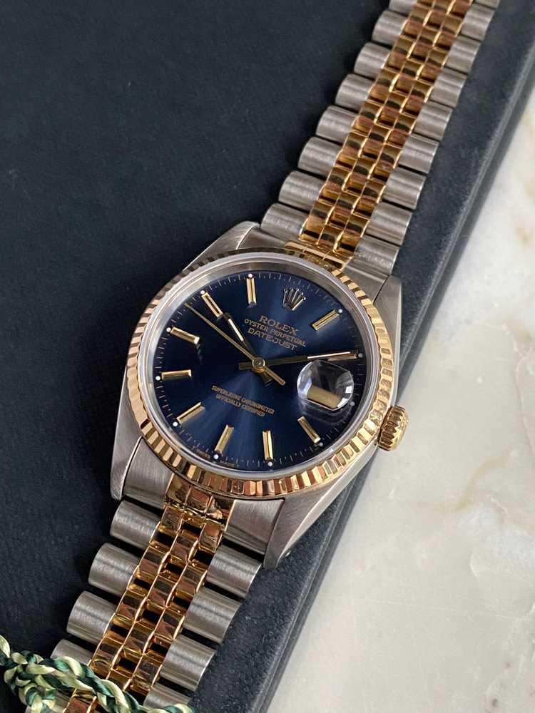 Image for Rolex Datejust 16233 Blue 1993 with original box