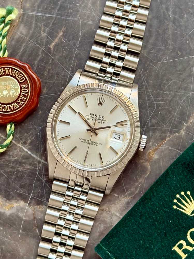 Featured image for Rolex Datejust 16030 Silver 1984 with original box and papers