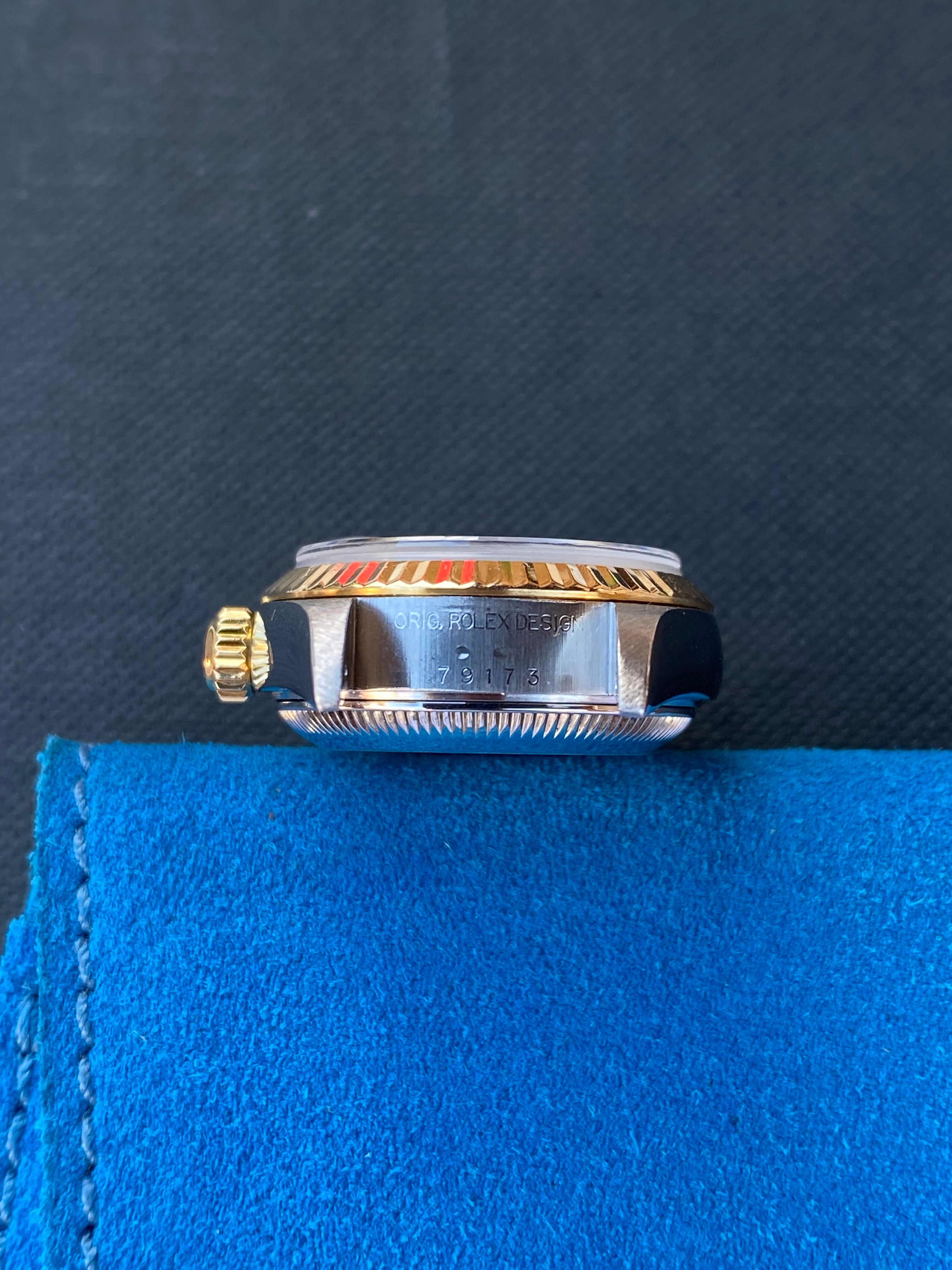 Rolex Lady Datejust 79173 Blue 2000 with original box and papers