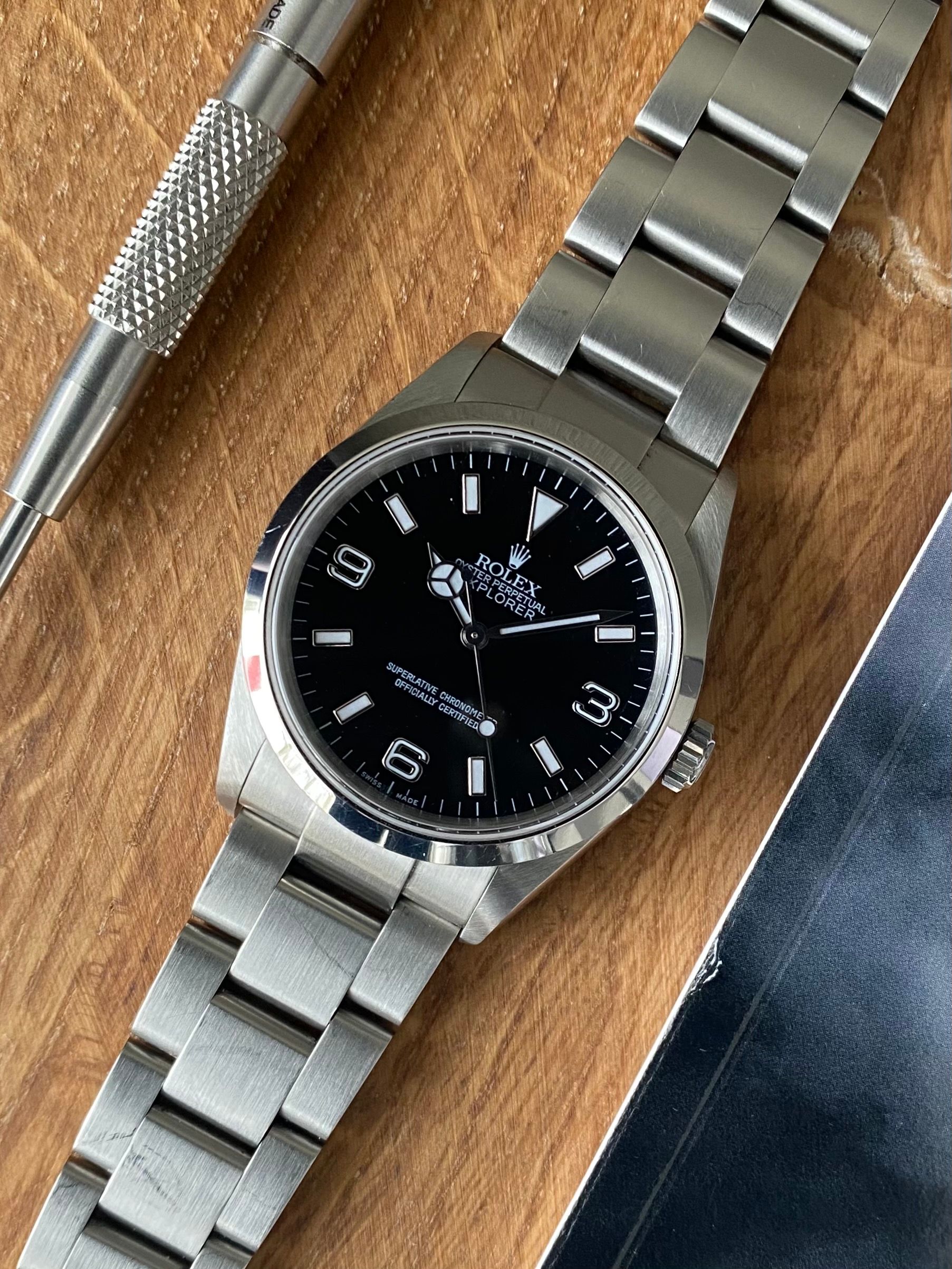 Rolex Explorer I 114270 Black 2000 with original papers