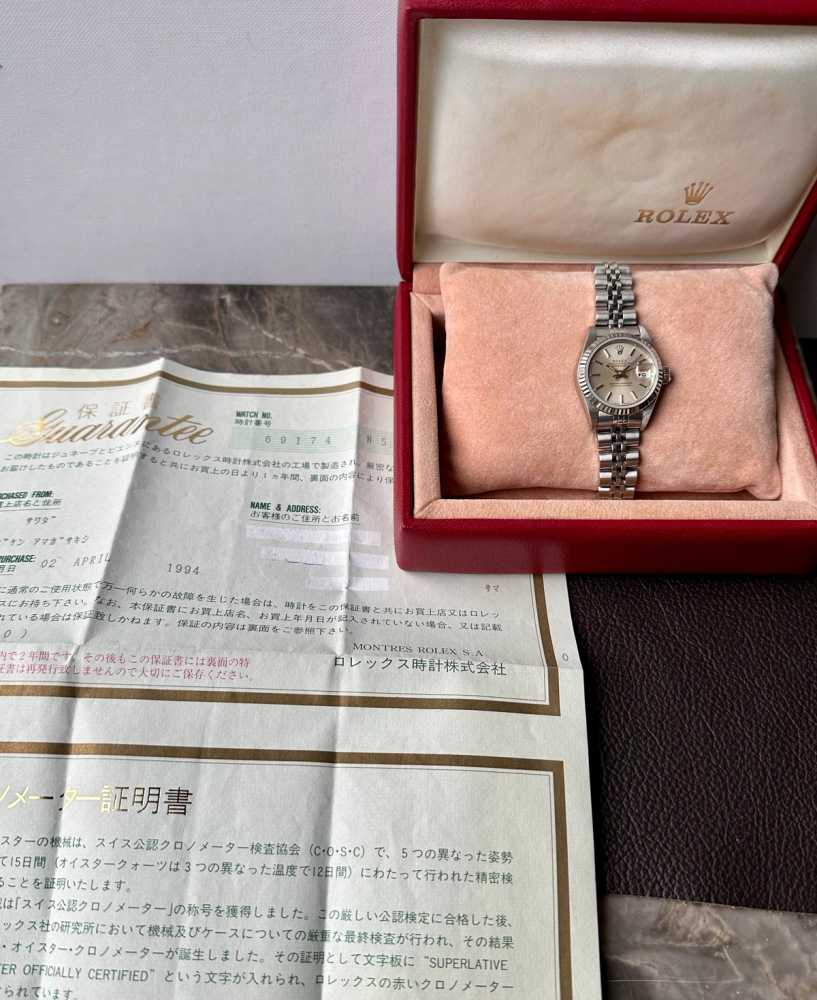 Image for Rolex Lady Datejust 69174 Silver 1991 with original box and papers