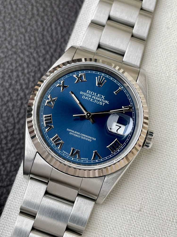 Image for Rolex Datejust 16234 Blue 1997 with original box and papers