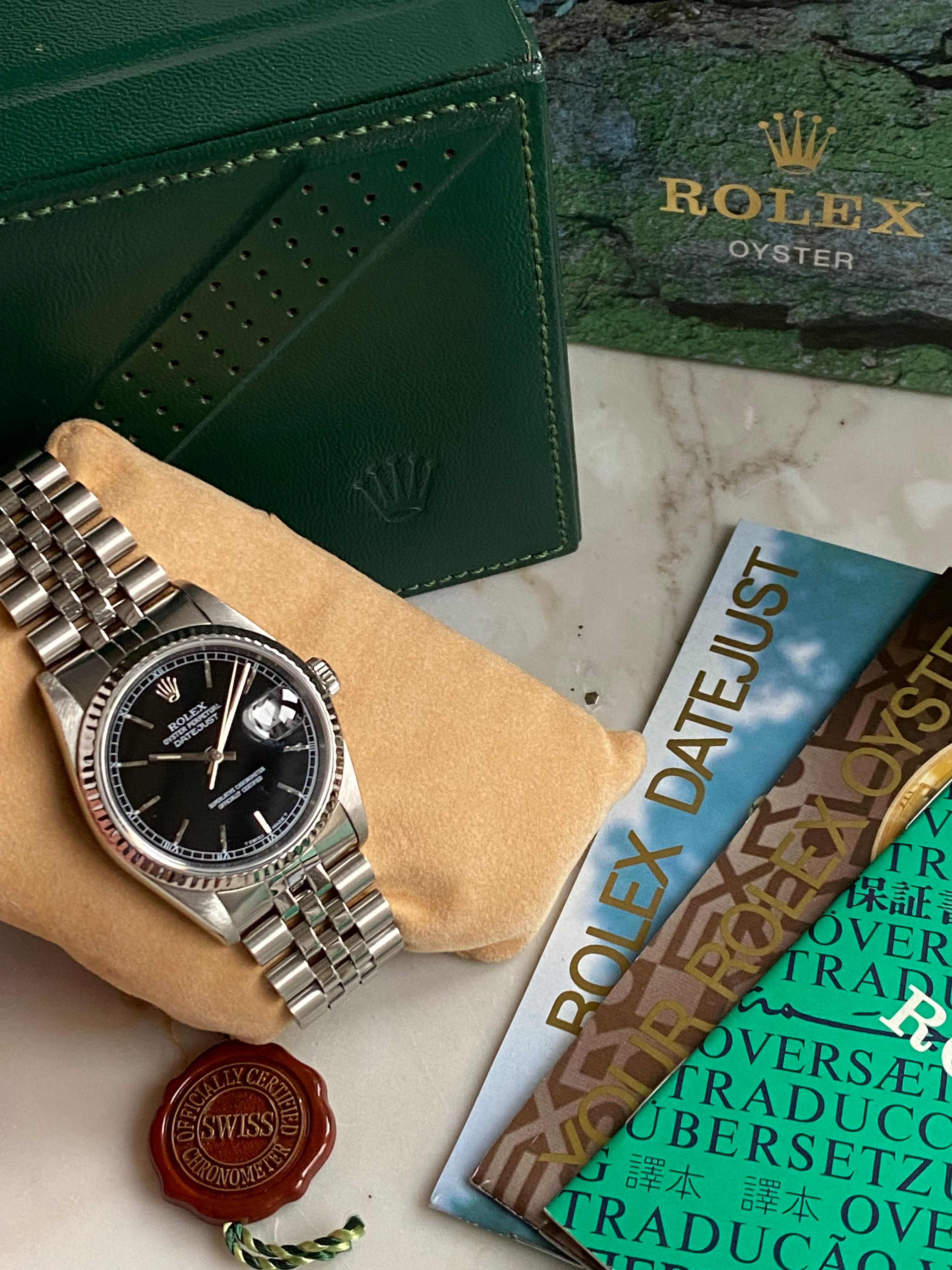 Rolex Datejust 16234 Black 1991 with original box2