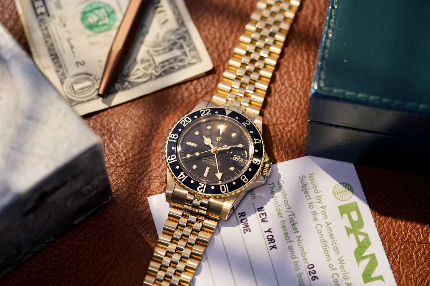Image for Rolex GMT-Master in gold: reference 1675/8 post