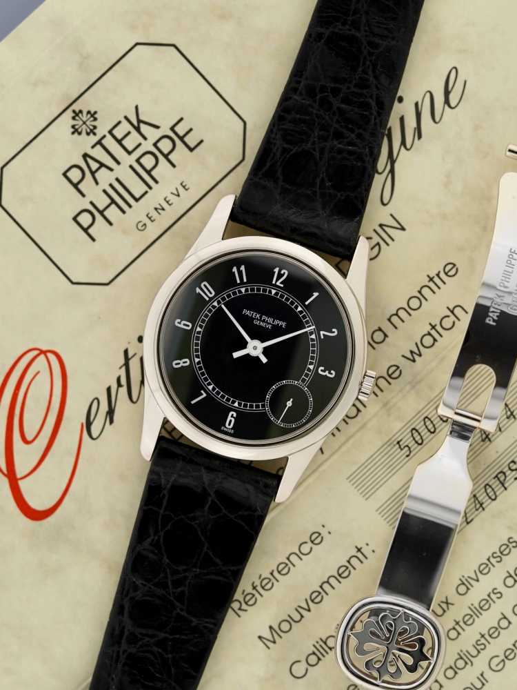 Featured image for Patek Philippe Calatrava “Limited Edition” 5000G Black 1993 with original box and papers