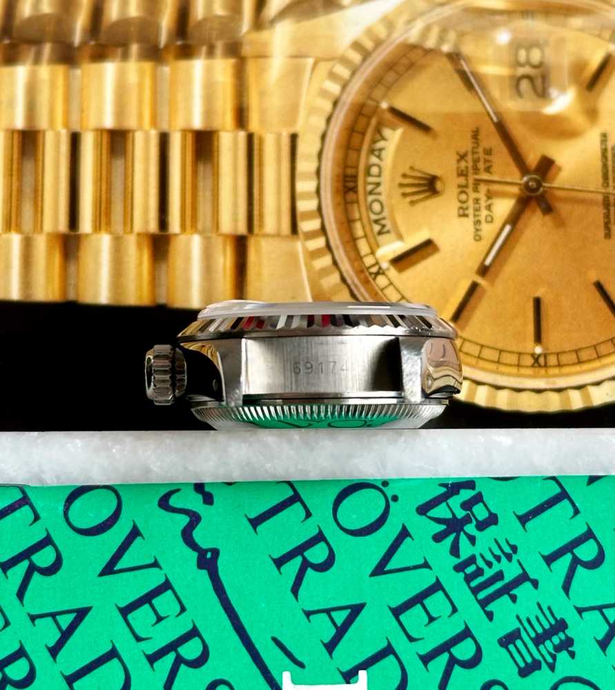 Detail image for Rolex Lady-Datejust "Diamond" 69174G Silver 1987 with original box and papers