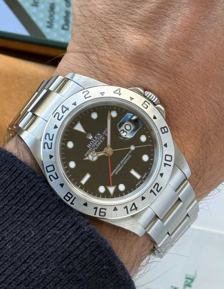 Image for Rolex Explorer II 16570 Black 2000 with original box and papers k106