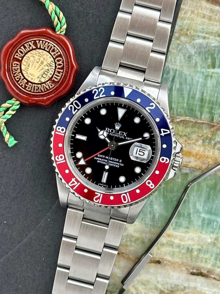 Featured image for Rolex GMT-Master II "Pepsi" 16710 Black 1999 with original box and papers 2