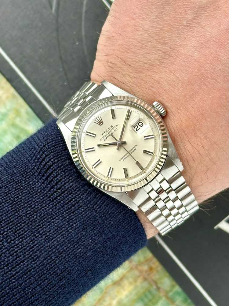 Wrist shot image for Rolex Datejust 1601 Silver 1973 3