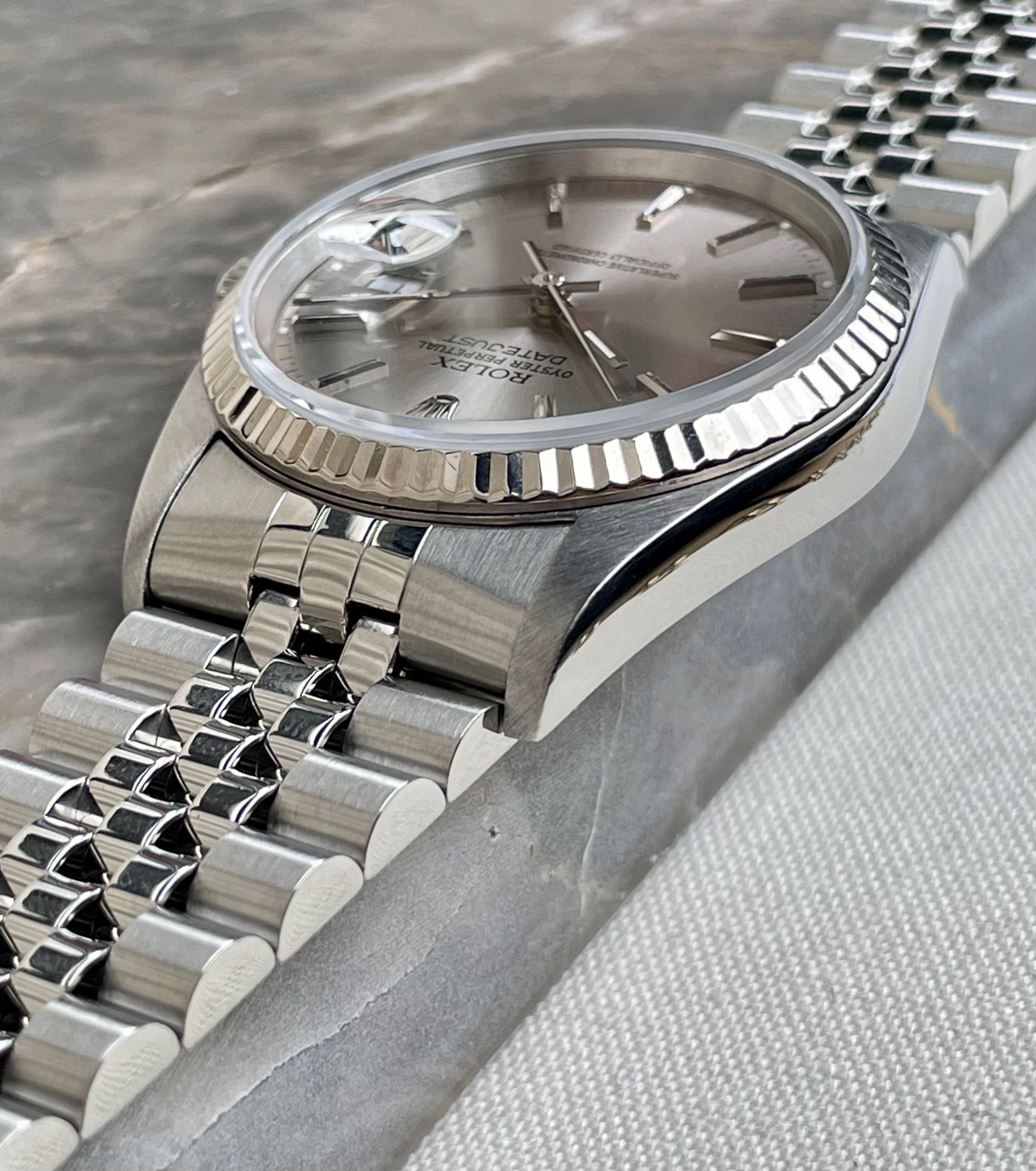 Rolex Datejust 16234 Grey 1996 with original box and papers