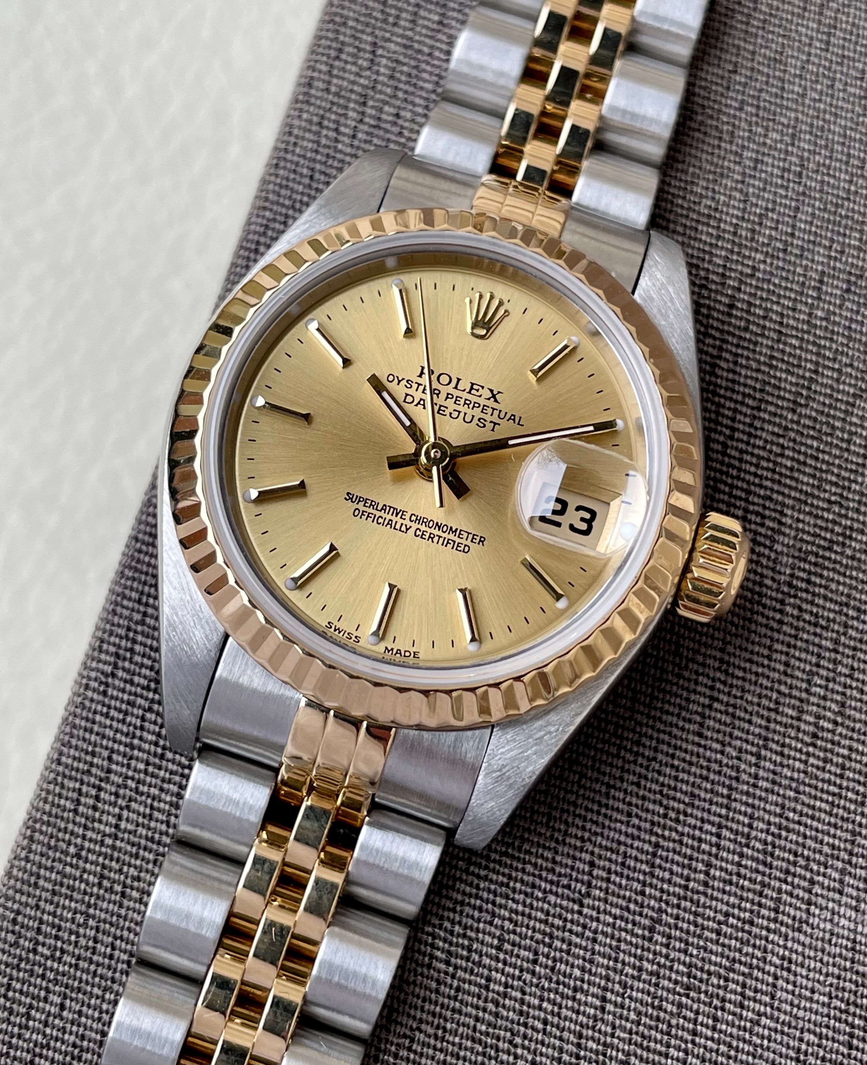 Rolex Lady Datejust 79173 Gold 2002 with original box and papers