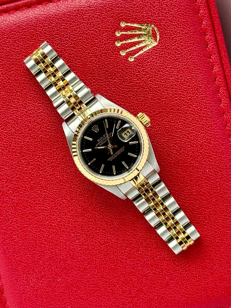 Image for Rolex Lady-Datejust 79173 Black 2001 with original box and papers