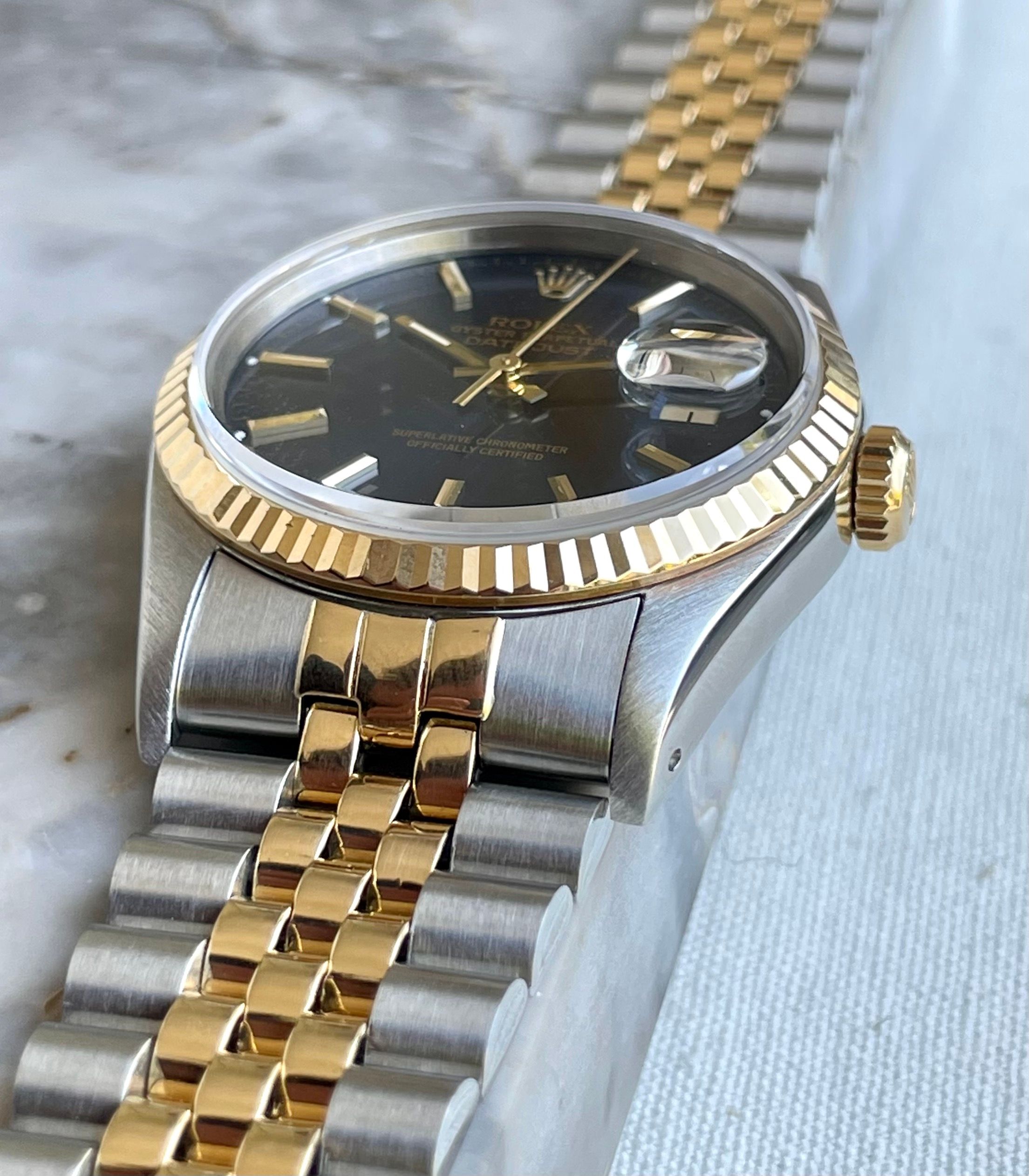 Rolex Datejust 16233 Blue 1993 with original box and papers