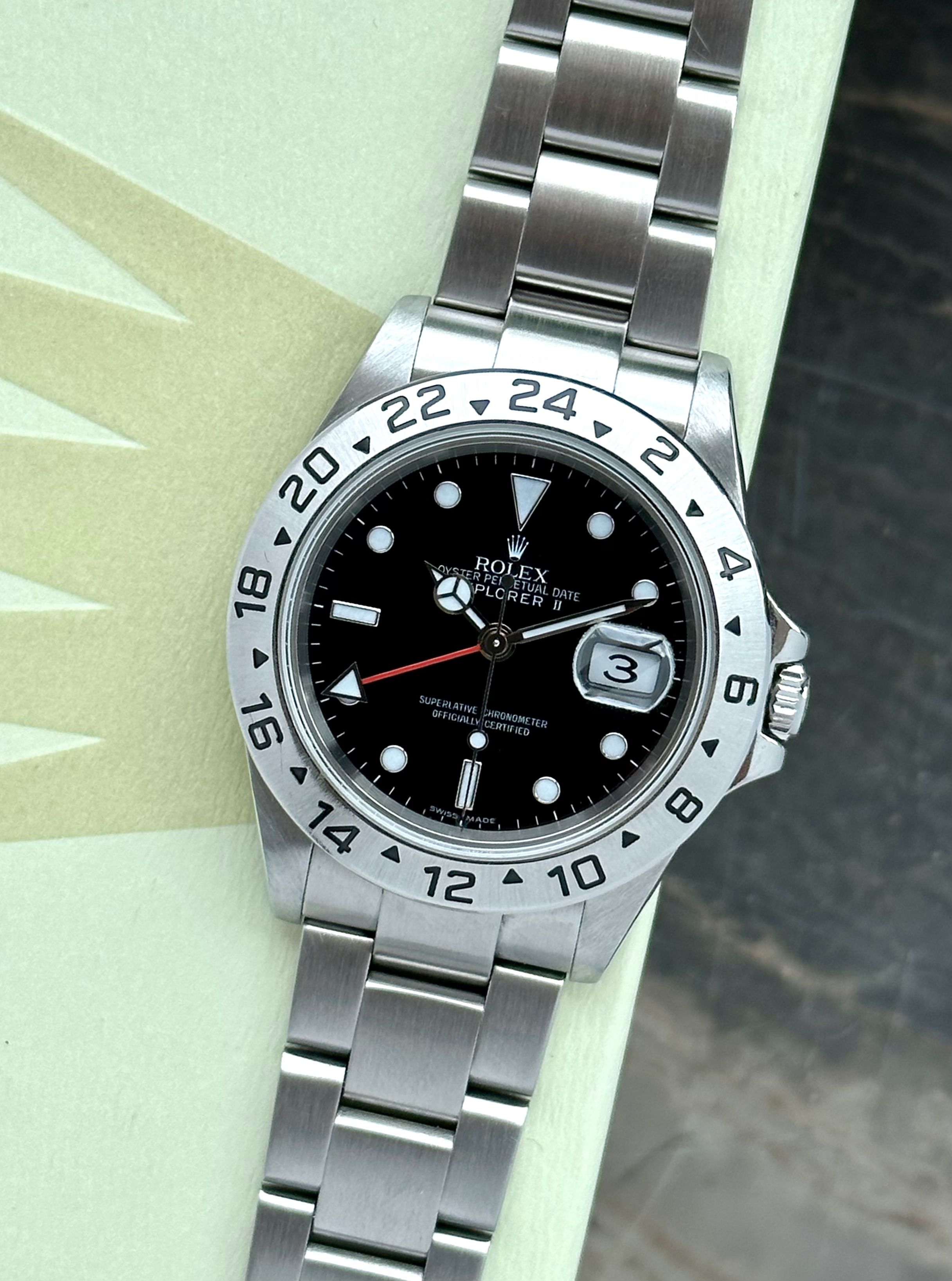 Rolex Explorer II 16570T Black 2006 with original box and papers