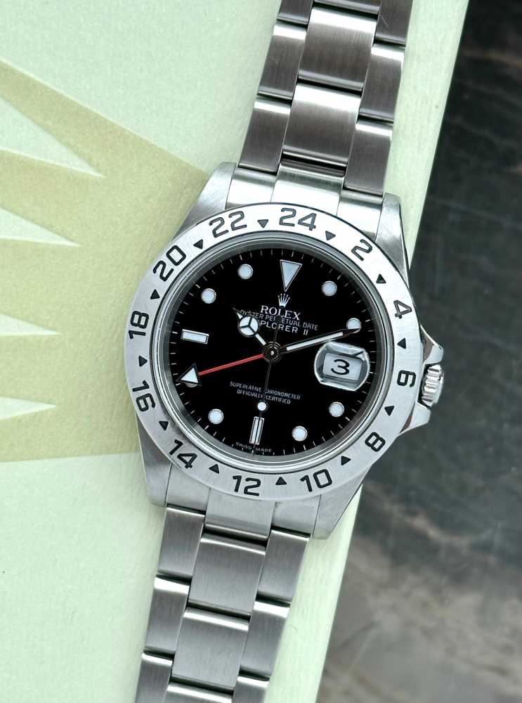 Featured image for Rolex Explorer II 16570T Black 2006 with original box and papers