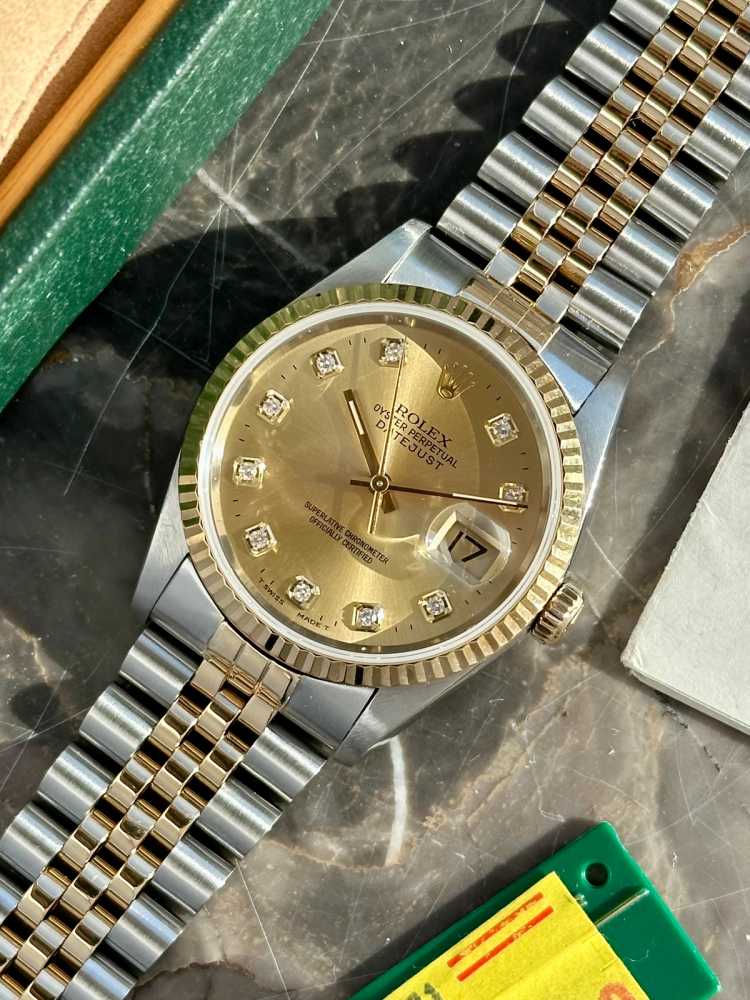 Image for Rolex Datejust "Diamond" 16233 Gold 1995 with original box and papers
