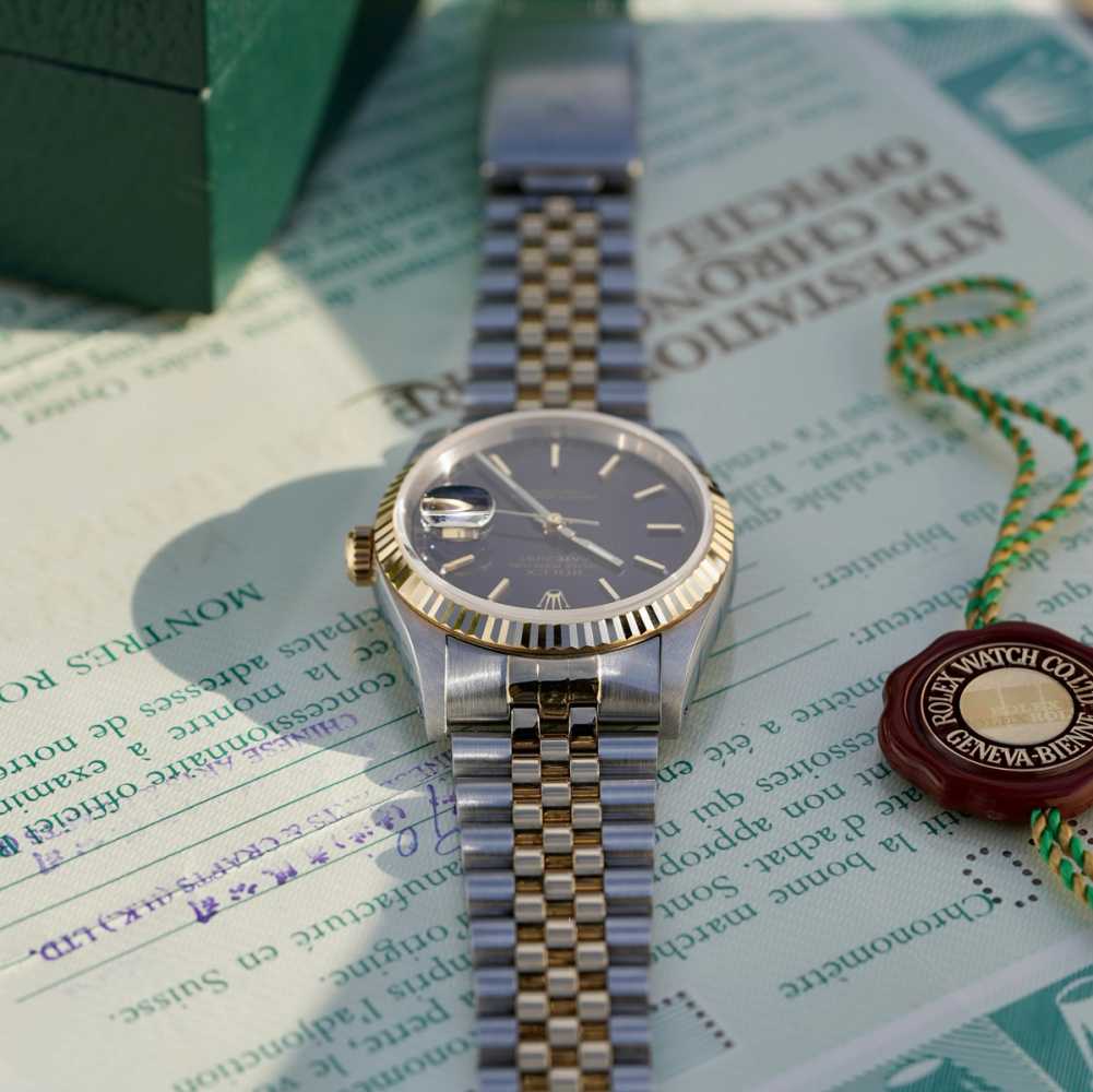 Image for Rolex Datejust 16233 Black 1989 with original box and paper