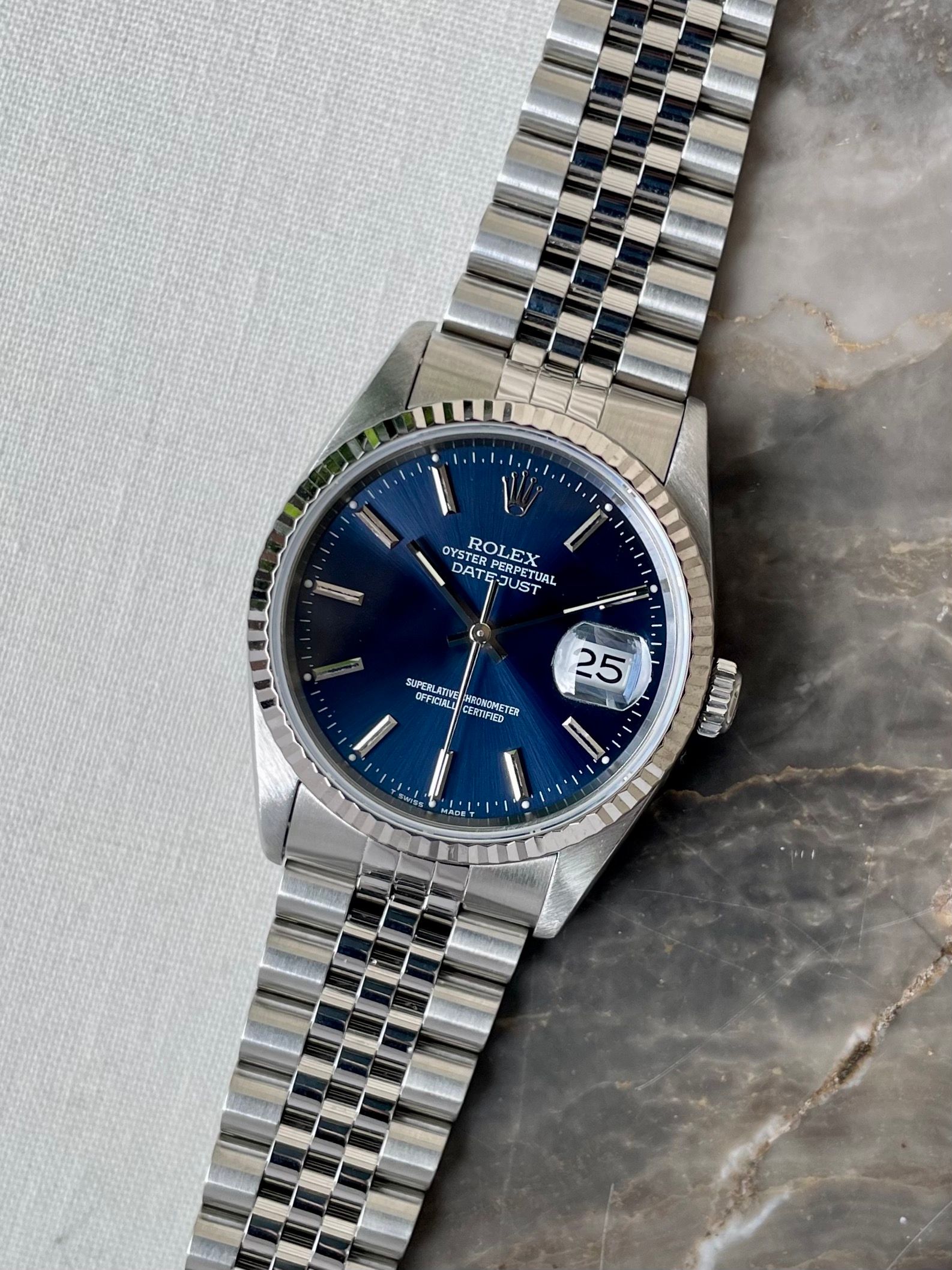 Rolex Datejust 16234 Blue 1994 with original box and papers 2