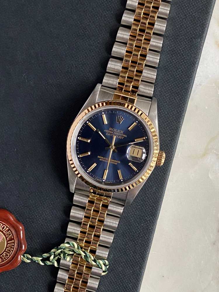 Featured image for Rolex Datejust 16233 Blue 1993 with original box