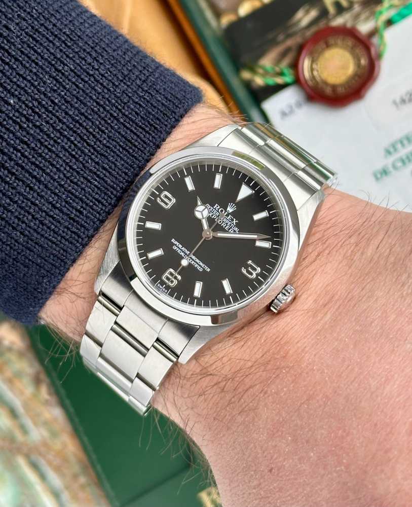 Image for Rolex Explorer 1 "Swiss" 14270 Black 1999 with original box and papers