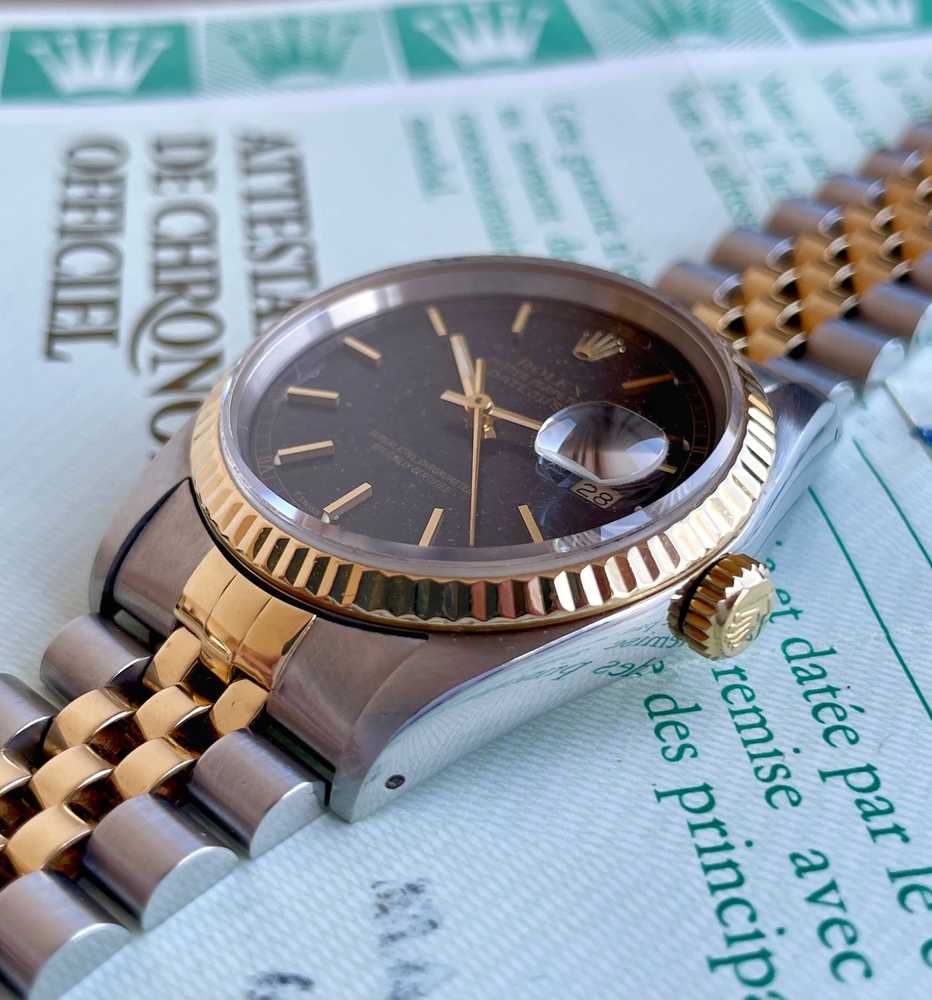 Image for Rolex Datejust "Stardust" 16233 Black 1992 with original box and papers