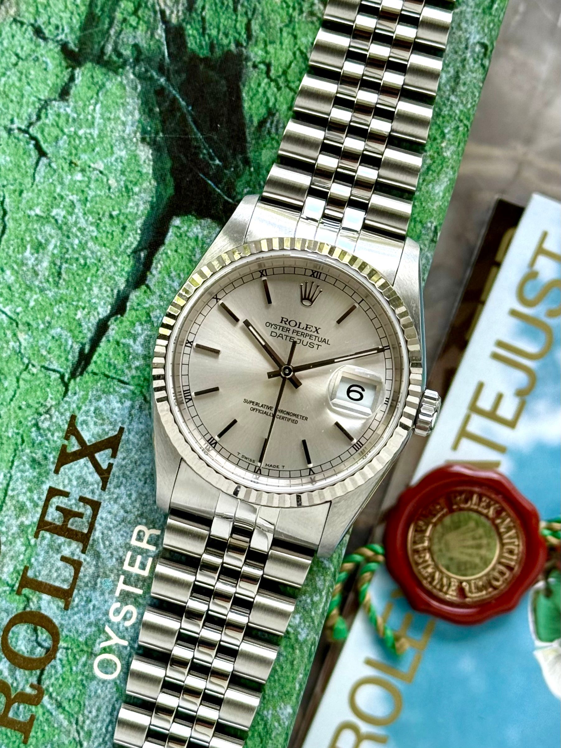 Rolex Datejust 16234 Silver 1996 with original box and papers 5
