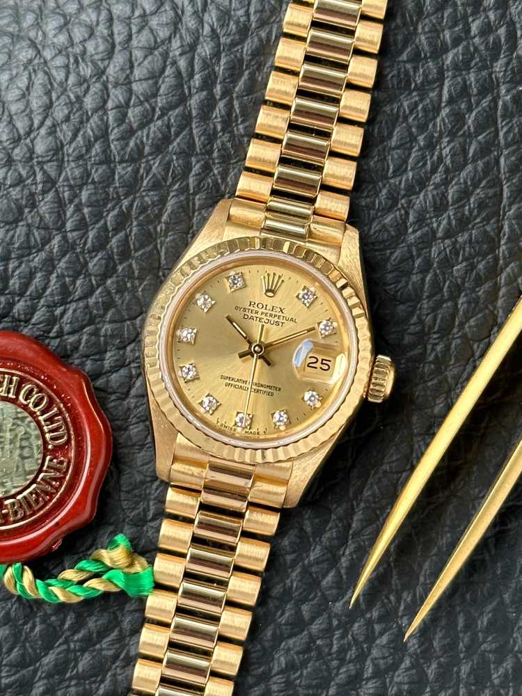 Featured image for Rolex Lady-Datejust "Diamond" 69178 Gold 1988 with original box and papers