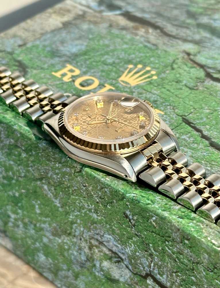 Image for Rolex Midsize Datejust "Diamond" 68273 Gold 1984 with original box and papers