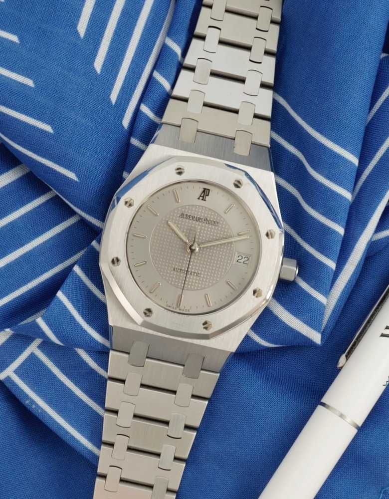 Featured image for Audemars Piguet Royal Oak "Nick Faldo" 15090ST Silver 1997 with original box and papers