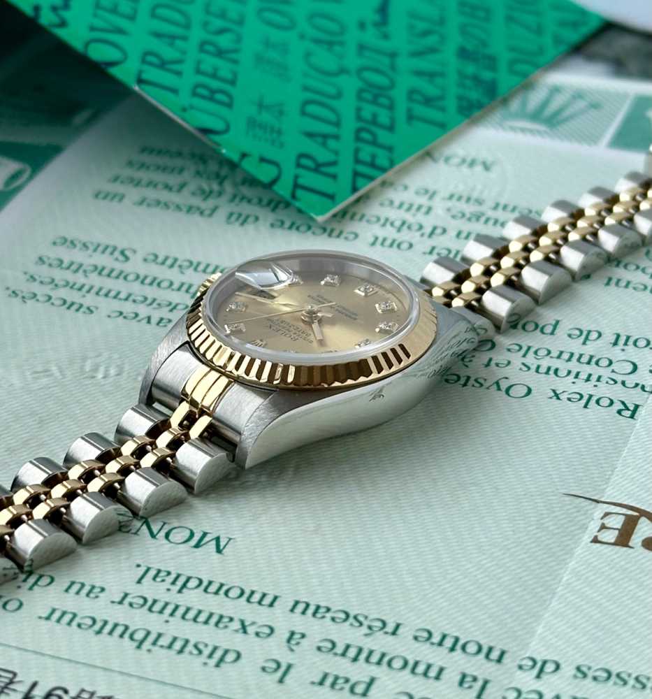 Image for Rolex Lady-Datejust "Diamond" 79173G Gold 1999 with original box and papers 2