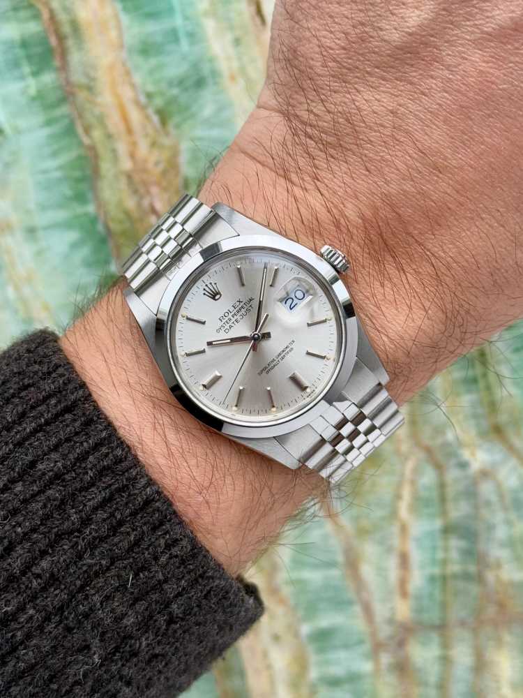 Wrist shot image for Rolex Datejust 16000 Silver 1987 