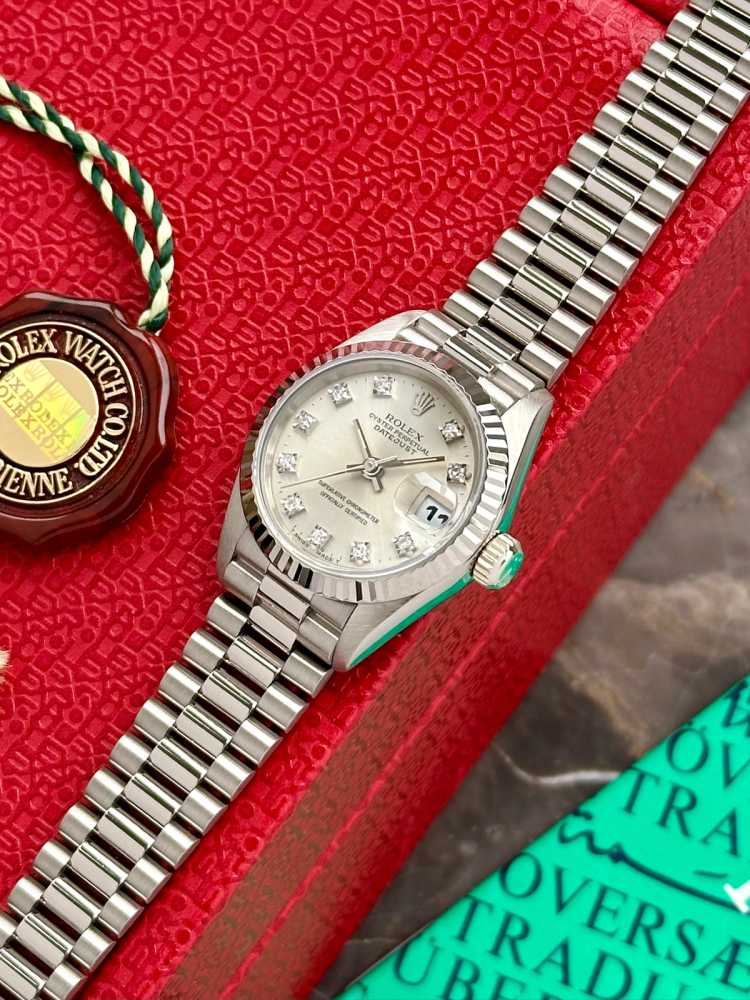 Image for Rolex Lady-Datejust "Diamond" 69179 Silver 1990 with original box and papers