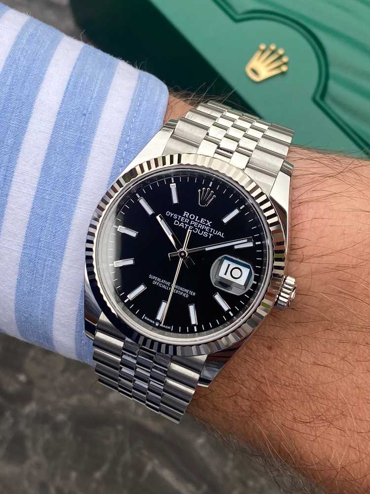 Rolex Datejust 126234 Black 2021 with original box and papers