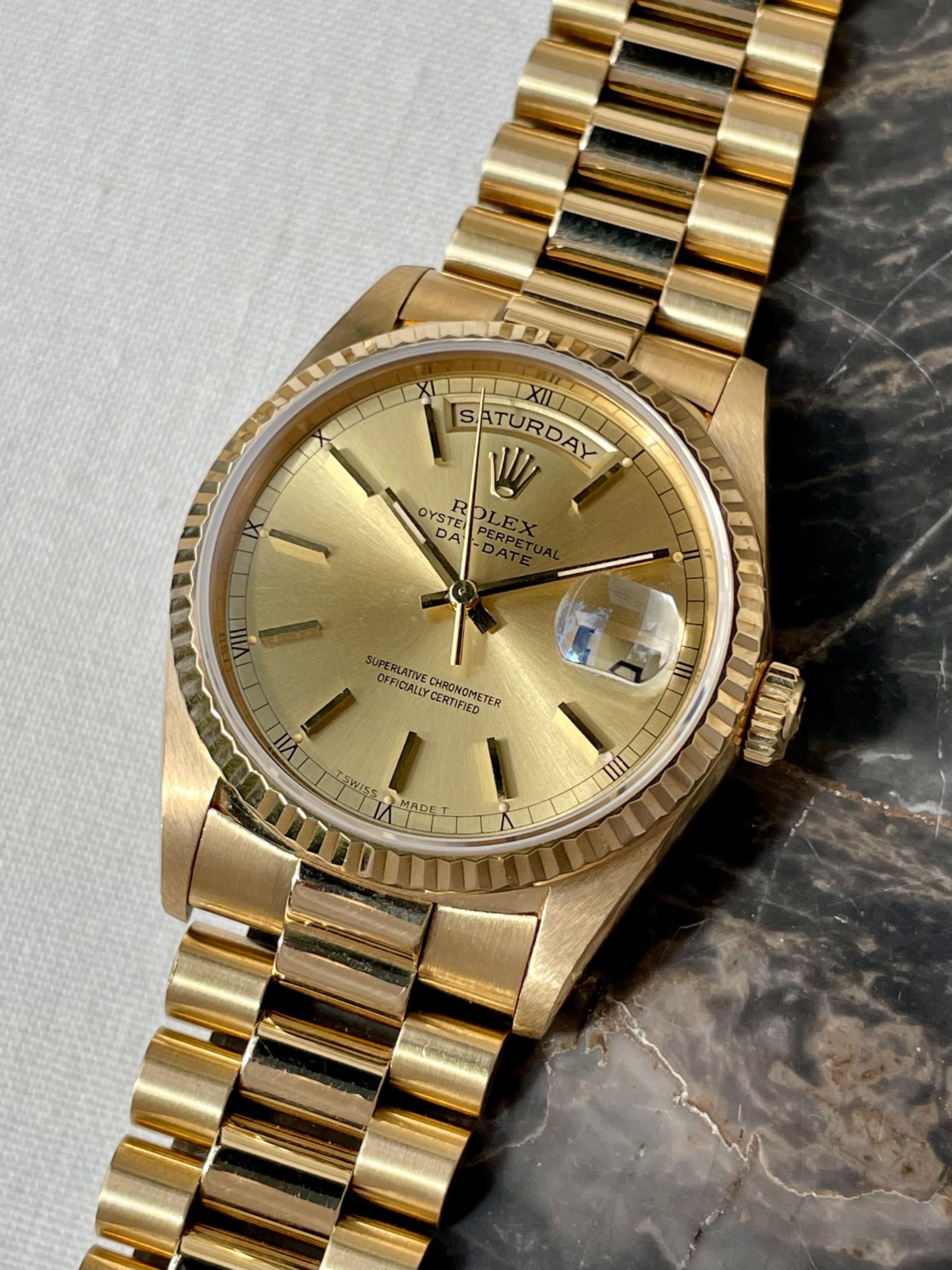 Rolex Day-Date 18238 Gold 1989 with original box and papers 2