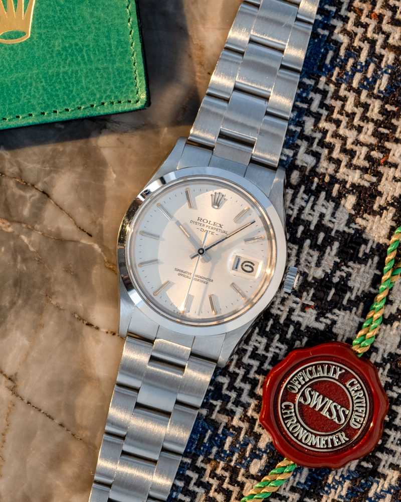 Featured image for Rolex Oyster Perpetual Date 15000 Silver 1981 