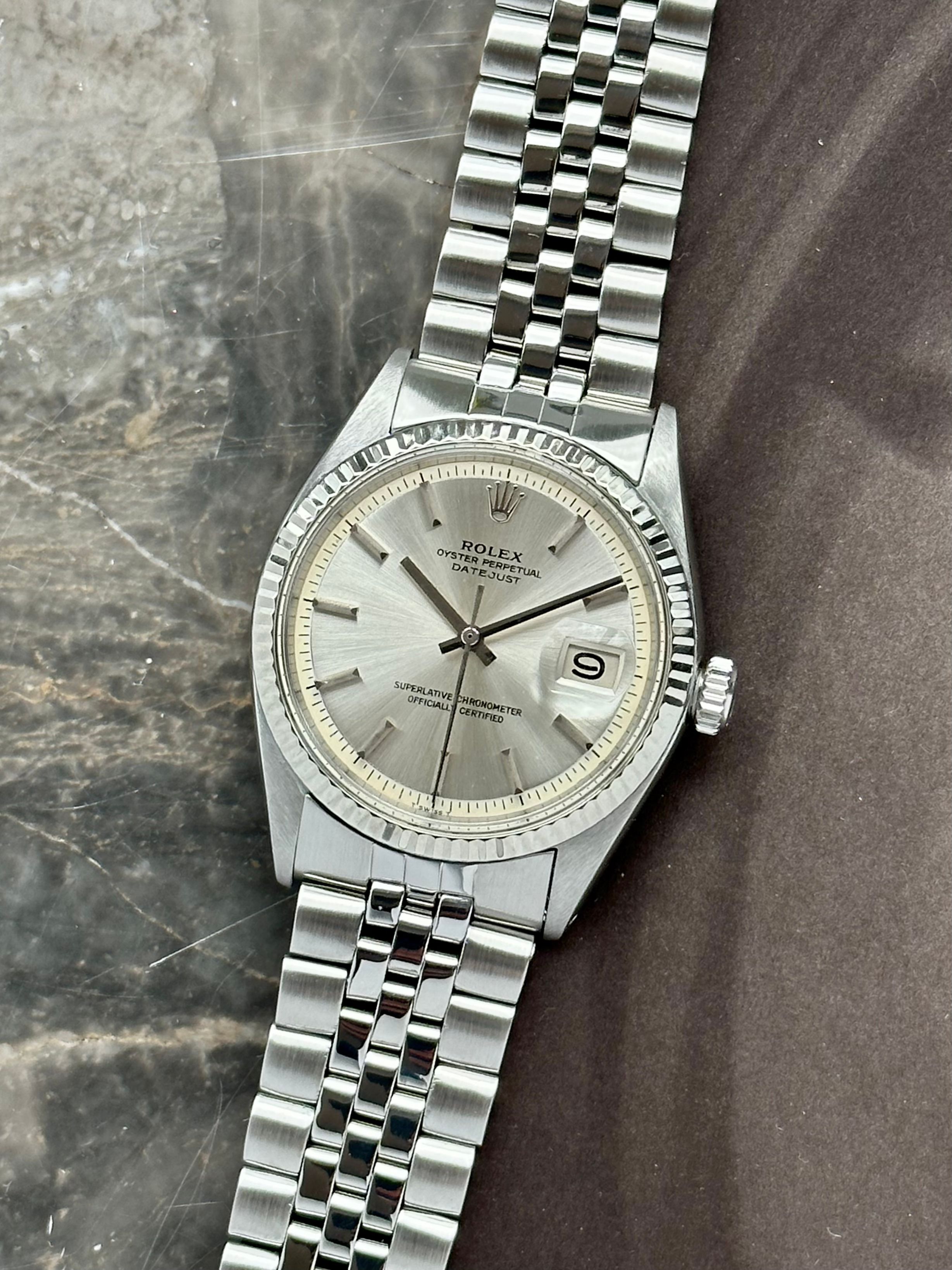 Rolex Datejust No Lume 1601 Silver 1969