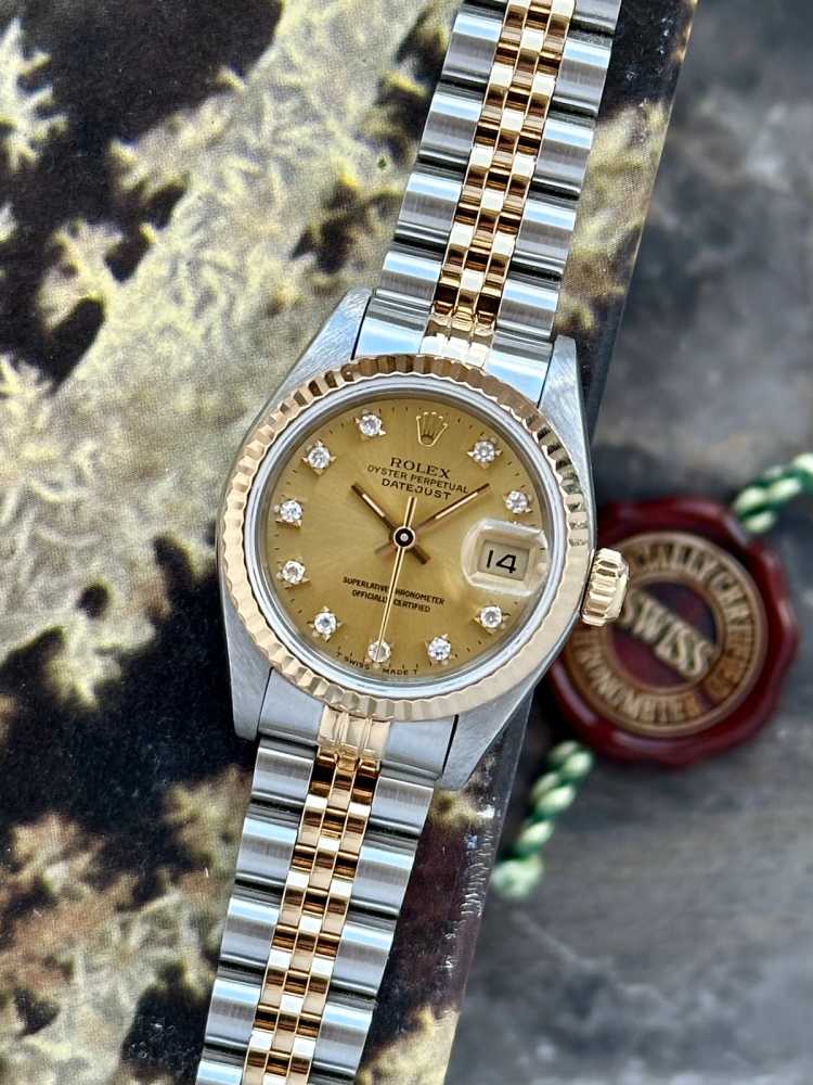 Current image for Rolex Lady-Datejust "Diamond" 69173G Gold 1993 with original box and papers 6