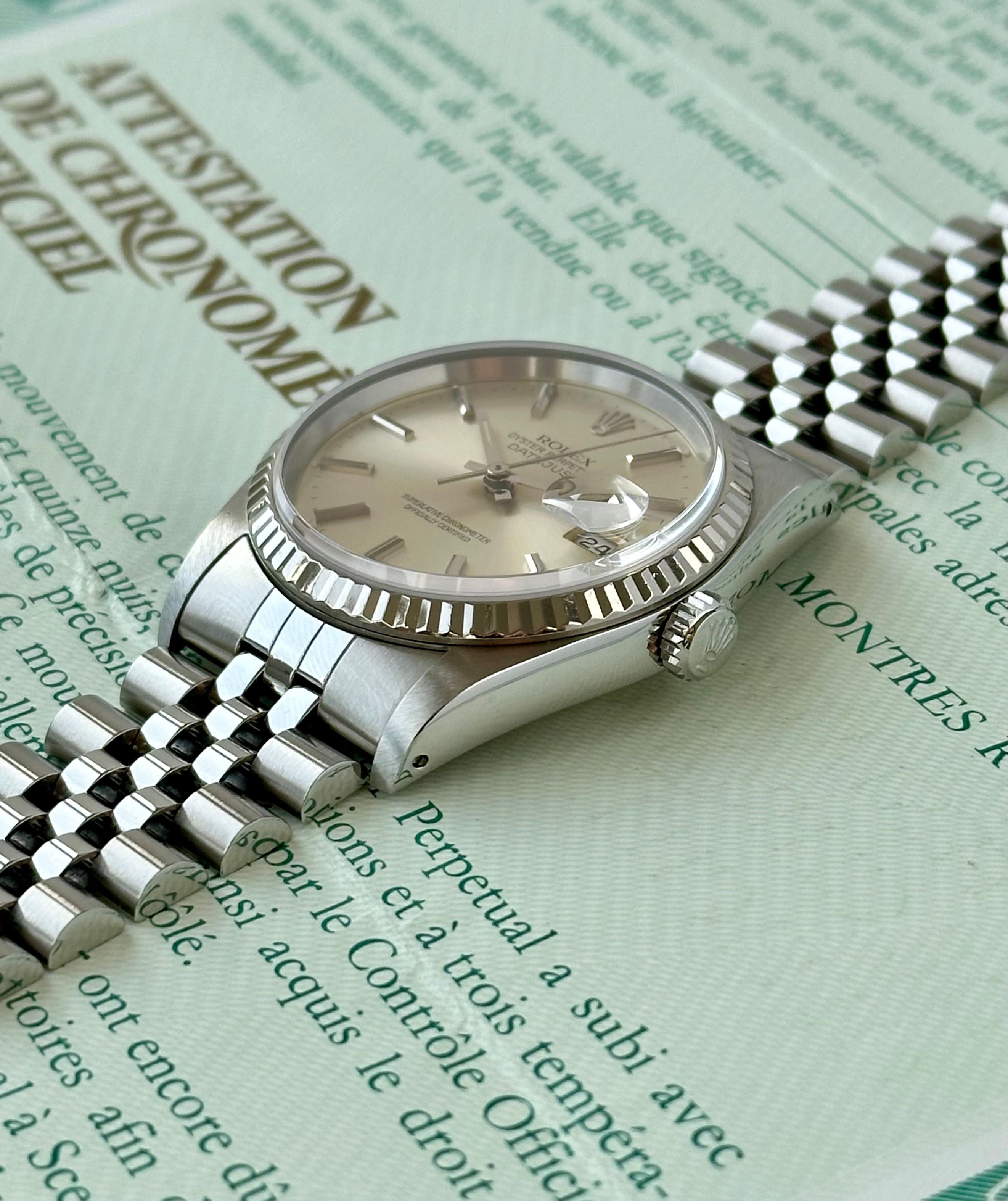 Rolex Datejust 16234 Silver 1991 with original box and papers 3