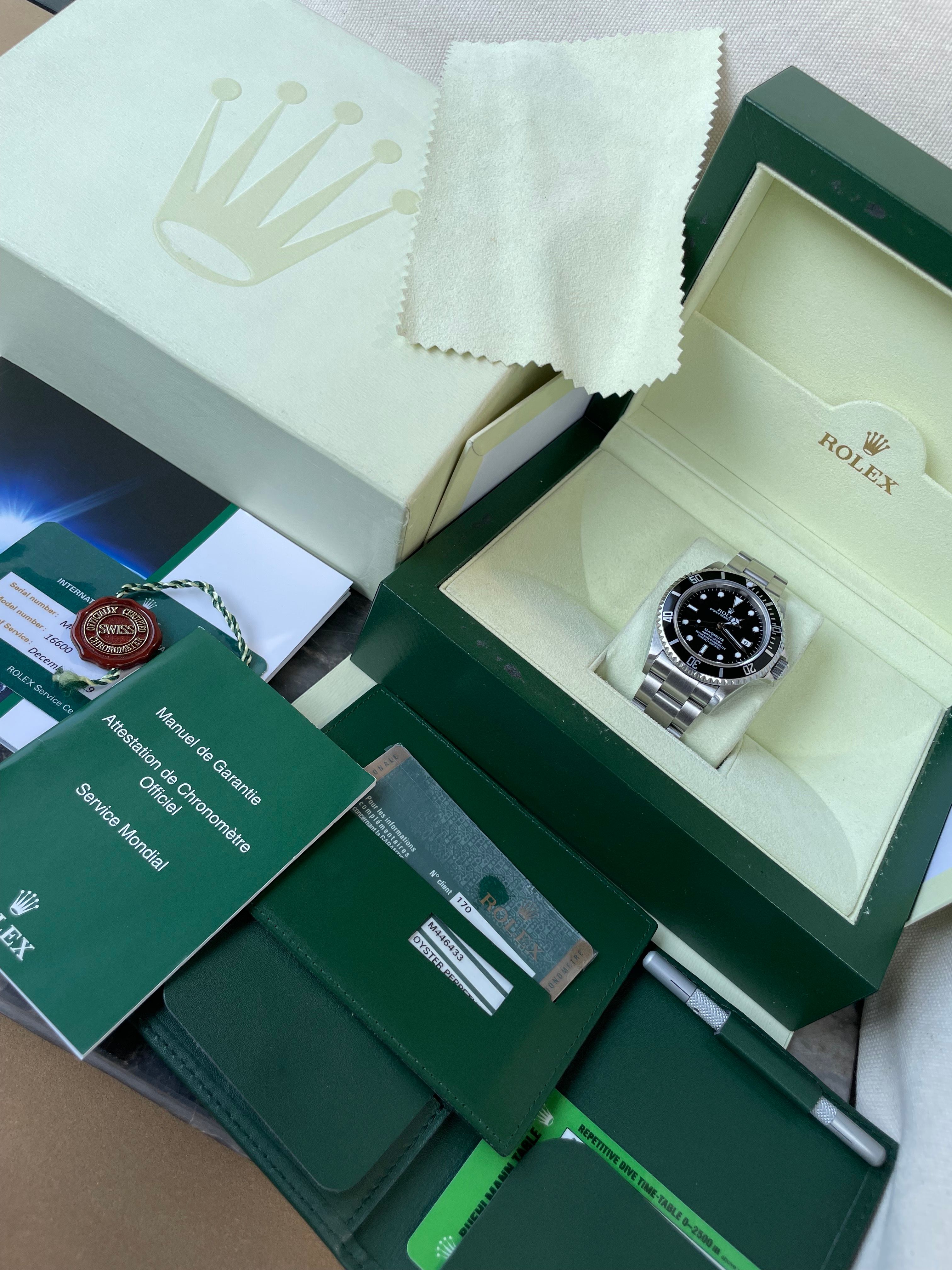 Rolex Sea-Dweller 16600 Black 2008 with original box and papers