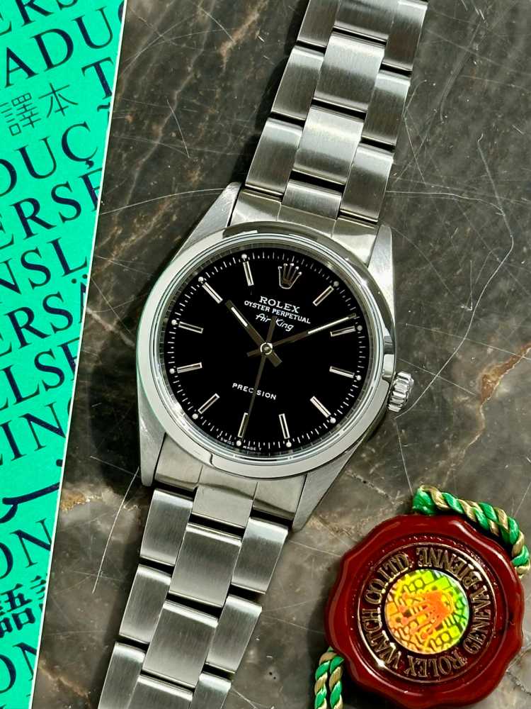 Featured image for Rolex Air-King 14000 Black 1999 with original box and papers