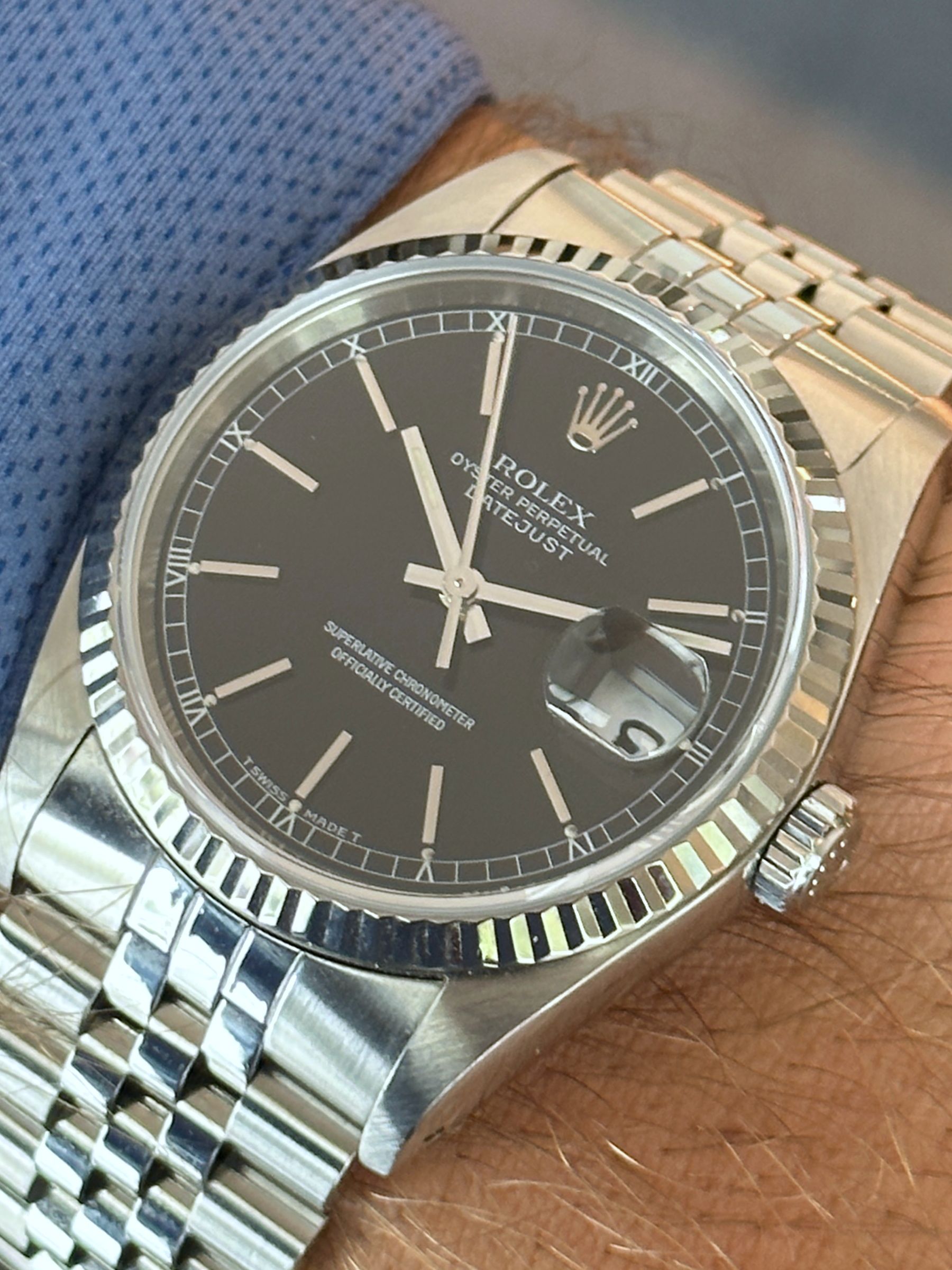 Buy Online Rolex Datejust 16234 with Black Diamonds Dial