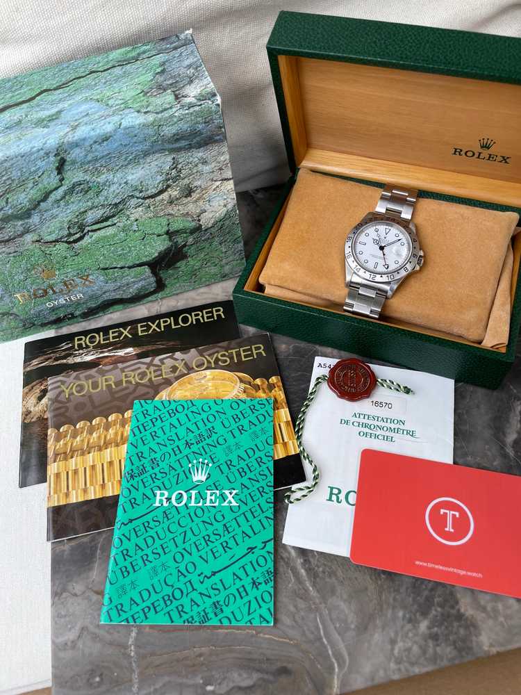 Image for Rolex Explorer II "Swiss" 16570 White 1999 with original box and papers