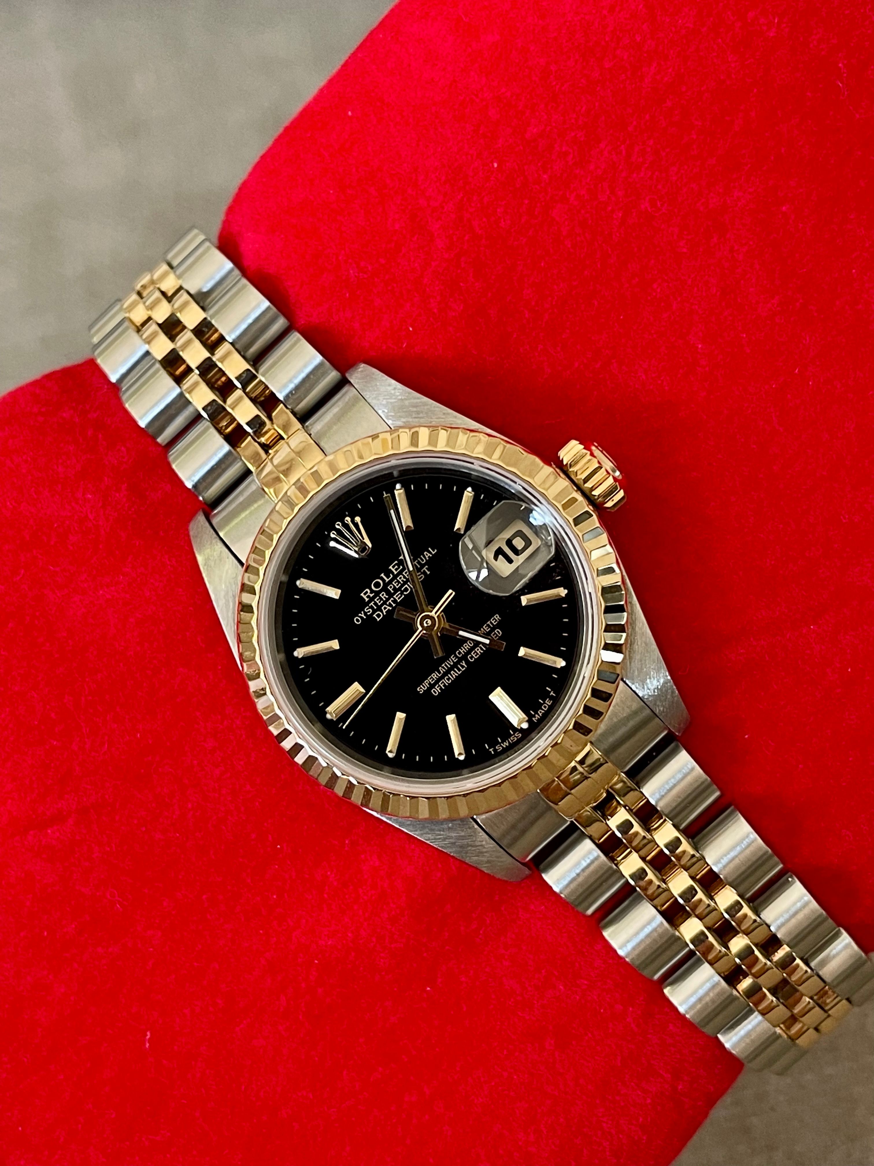 Rolex Lady Datejust 69173 Black 1998 with original box and papers