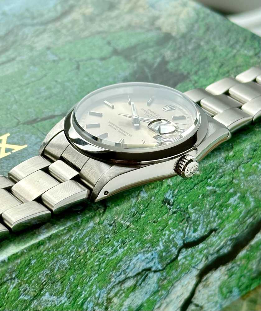 Image for Rolex Oyster Perpetual Date 15200 Silver 1990 with original box and papers