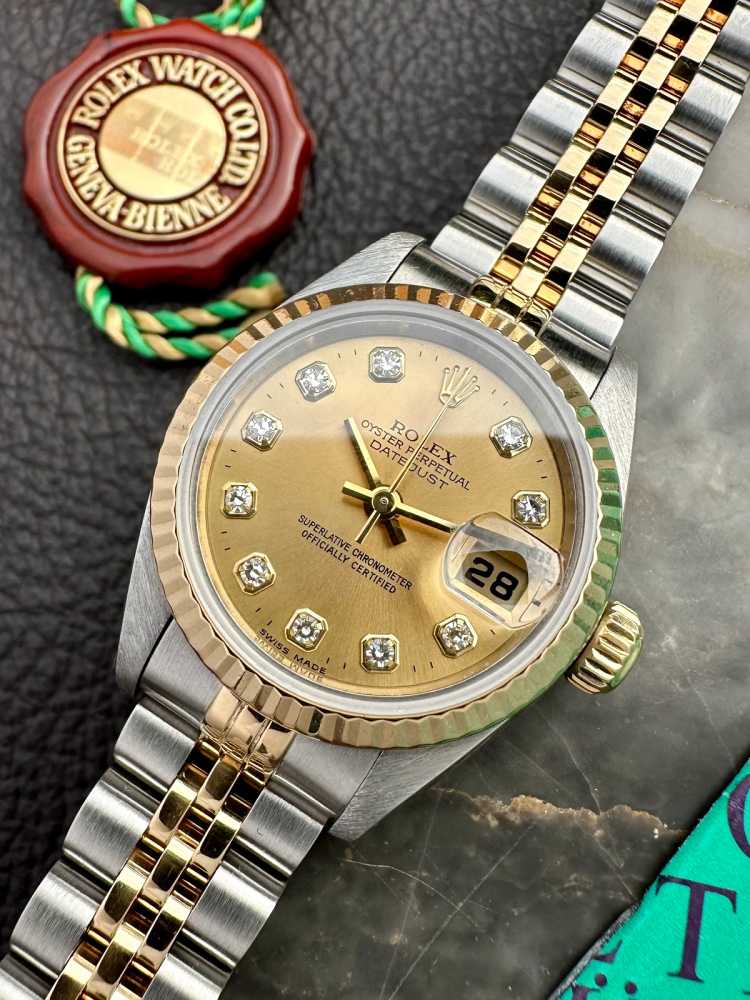 Detail image for Rolex Lady-Datejust "Diamond" 79173G Gold 1999 with original box and papers