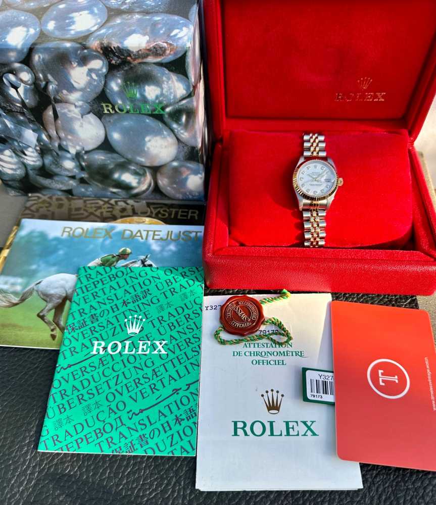 Image for Rolex Lady-Datejust "Diamond" 79173G White 2002 with original box and papers