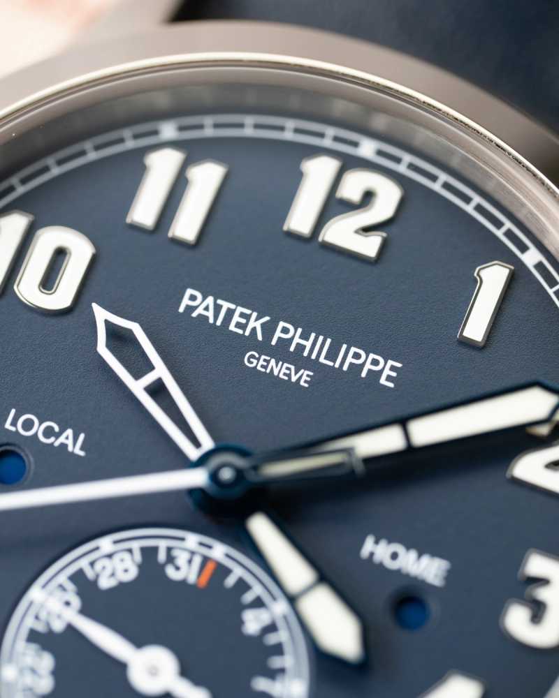 Wrist shot image for Patek Philippe Pilot Travel Time 7234G Blue 2021 with original box and papers